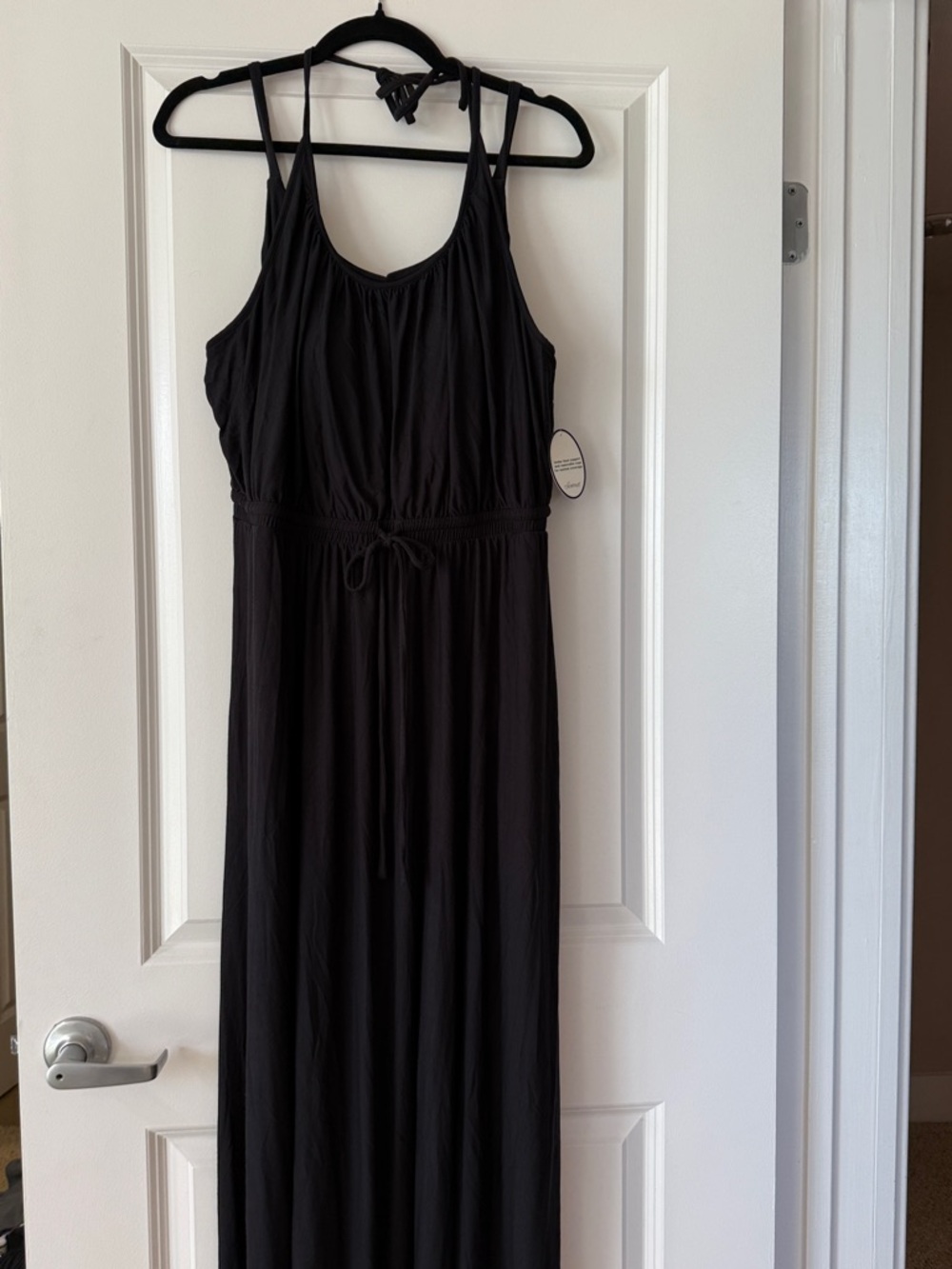 Soma Black Maxi Bra Top Dress with Drawstring Waist